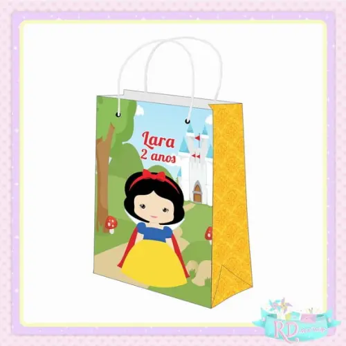 Sacolinha Personalizada Branca de Neve Cute