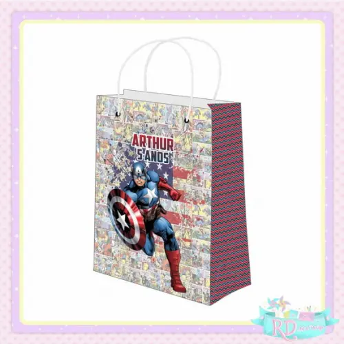 Sacolinha Personalizada Capitão América