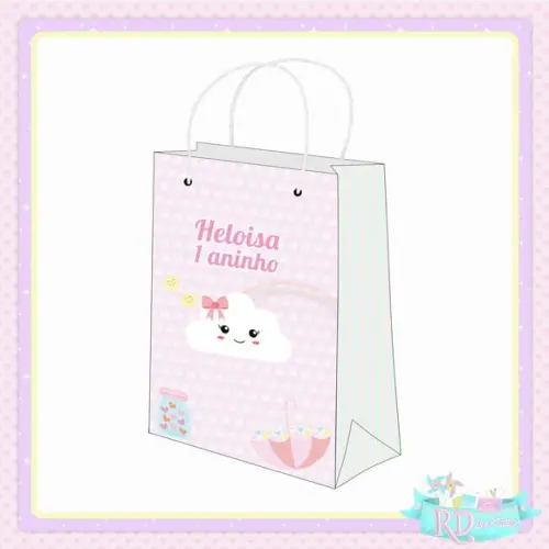Sacolinha Personalizada Chuva de Benção