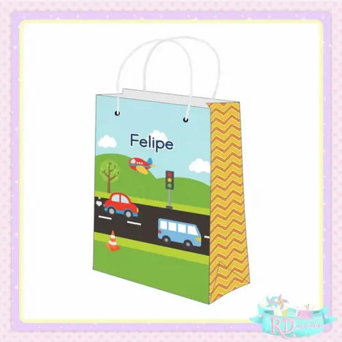 Sacolinha Personalizada Meio de Transporte