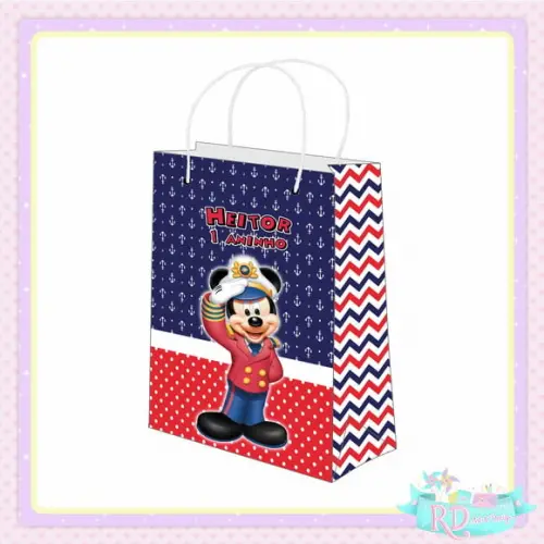 Sacolinha Personalizada Mickey Marinheiro