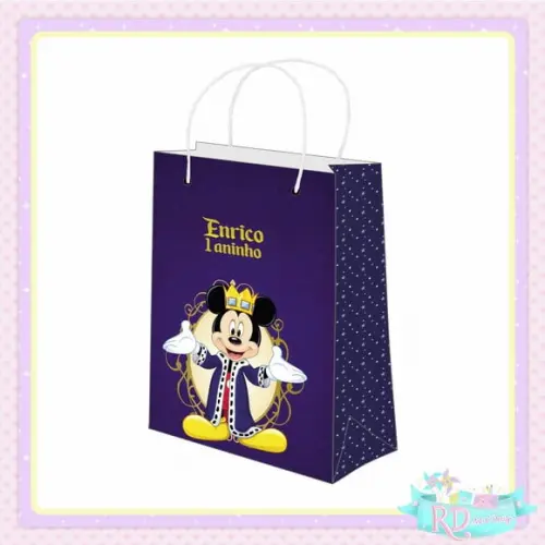 Sacolinha Personalizada Mickey Realeza
