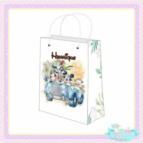 Sacolinha Personalizada Mickey Safari