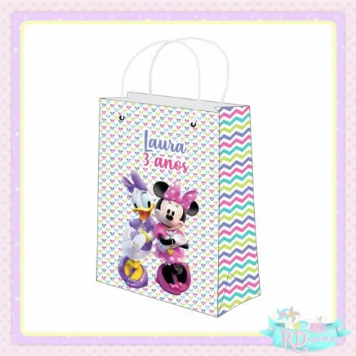 Sacolinha Personalizada Minnie e Margarida