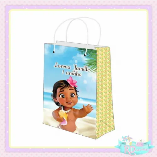 Sacolinha Personalizada Moana Baby