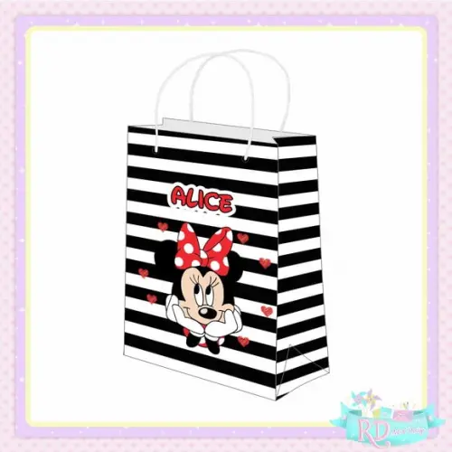 Sacolinha Personalizada Minnie Vermelha