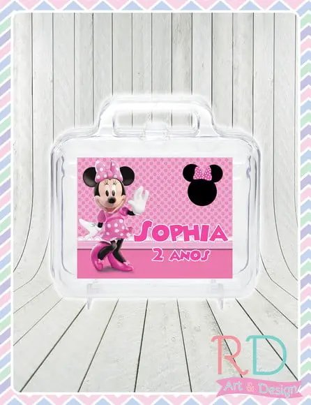 Maletinha Acrílica Minnie Rosa
