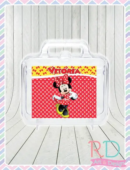 Maletinha Acrílica Minnie Vermelha