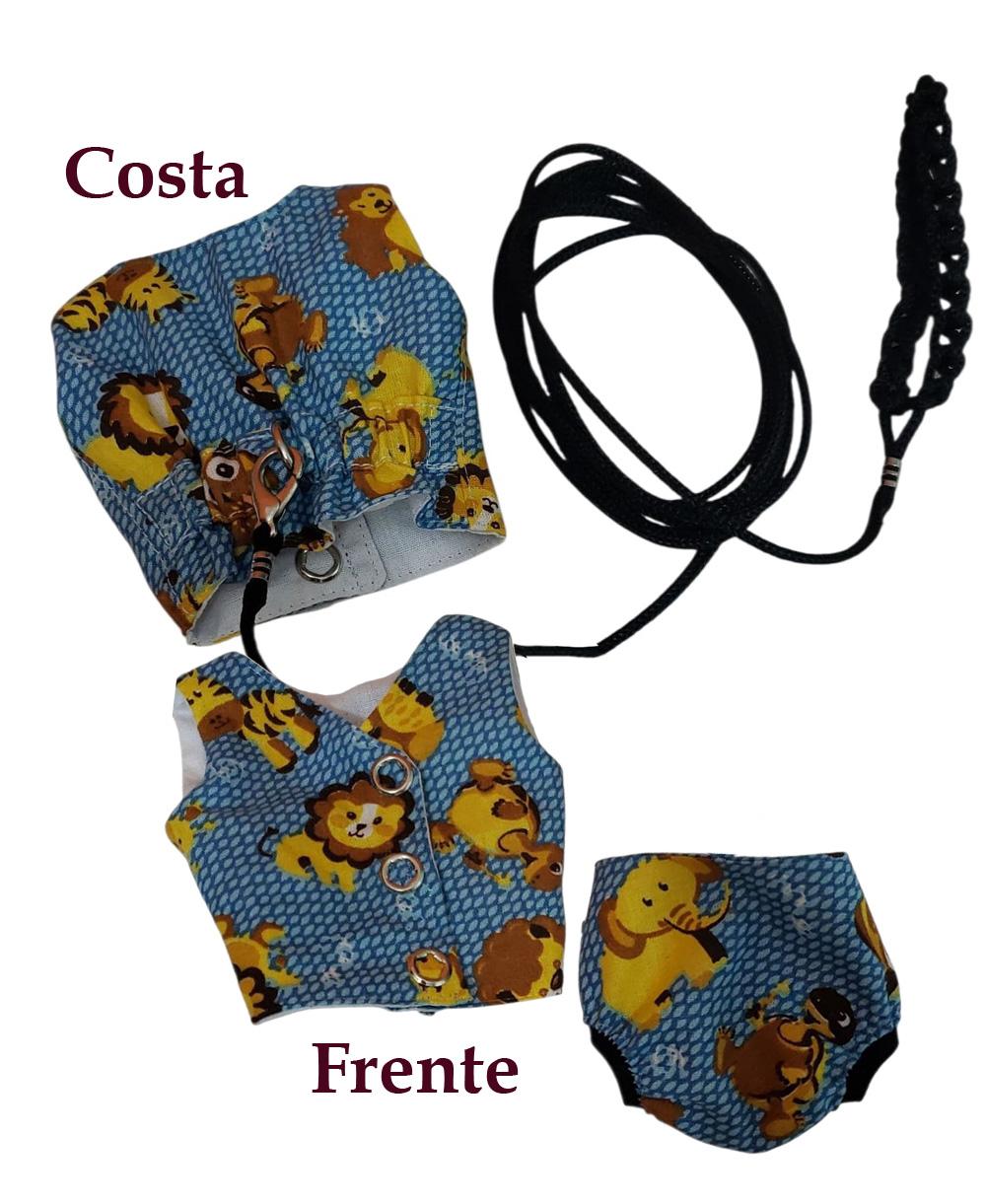 Peitoral Colete e Fralda para Sagui ( conjunto )