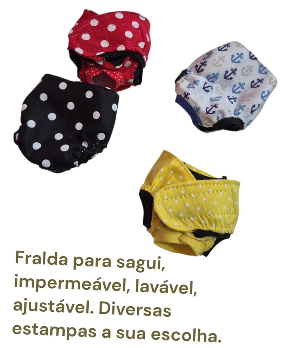 FRALDA PARA SAGUI BEBE (KIT 4 UNID ) PRONTA ENTREGA