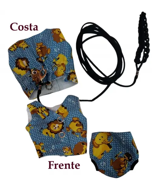 Peitoral Colete e Fralda para Sagui ( conjunto )