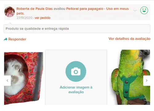 Coleira Peitoral Para Papagaio