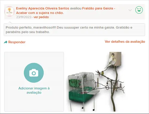 FRALDÃO PARA GAIOLA - com até Um metro de comprimento.