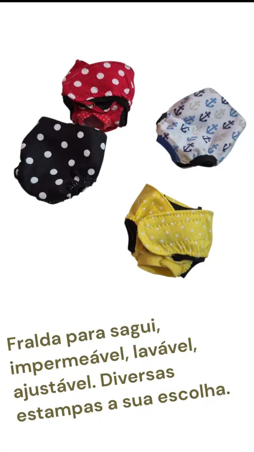 FRALDA PARA SAGUI BEBE (KIT 2 UNID ) PRONTA ENTREGA