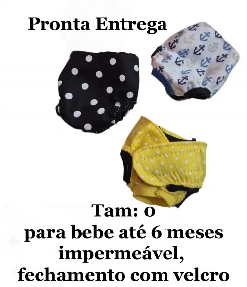 FRALDA PARA SAGUI BEBE (KIT 2 UNID ) PRONTA ENTREGA