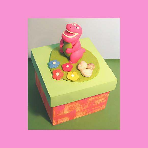 Barney Caixa Centro de Mesa mdf