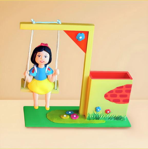 Balanço mdf porta lápis Branca de Neve Centro de Mesas