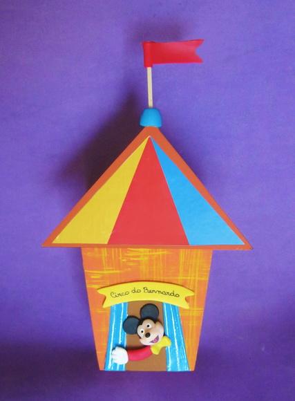 Cachepô  mdf Circo do Mickey CENTRO DE MESA