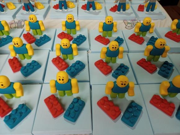 Caixa mdf Tema Lego Centro de Mesa