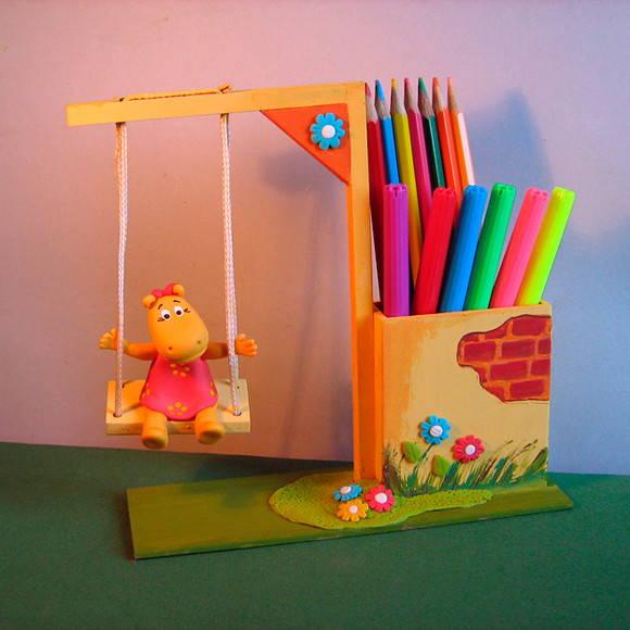 backyardigans balanço mdf porta lápis centro de mesa