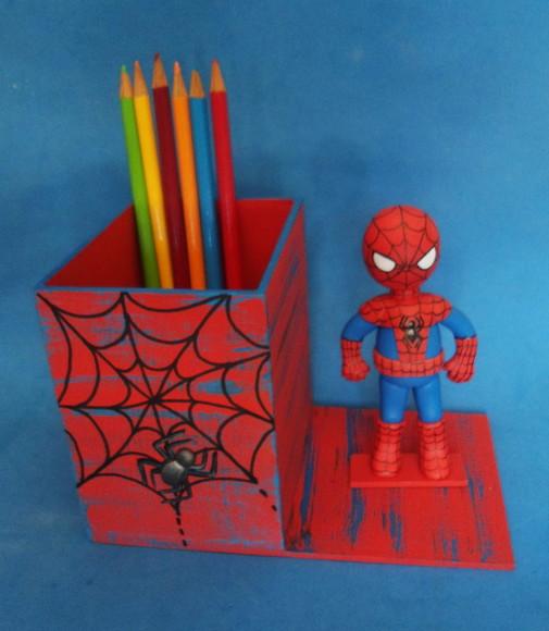 Centro de Mesa Homem Aranha Porta lápis
