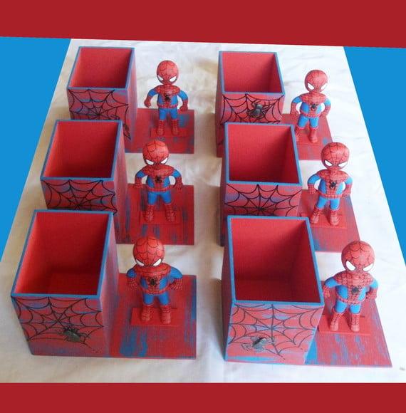 Centro de Mesa Homem Aranha Porta lápis