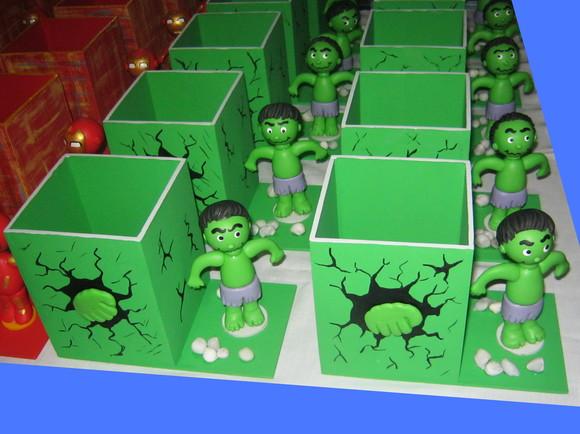 Hulk Porta lápis mdf Centro de Mesa e lembrancinha