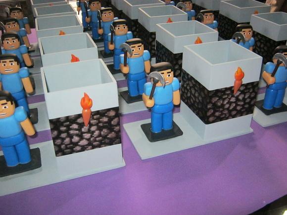 Centro de Mesa Minecraft Porta Lápis