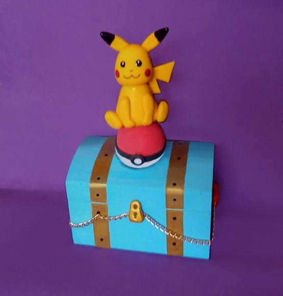Centro de Mesa  baú mdf Pokemon