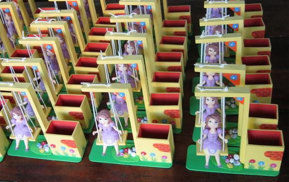Centro de Mesa Princesa Sofia Balanço Porta Lápis mdf