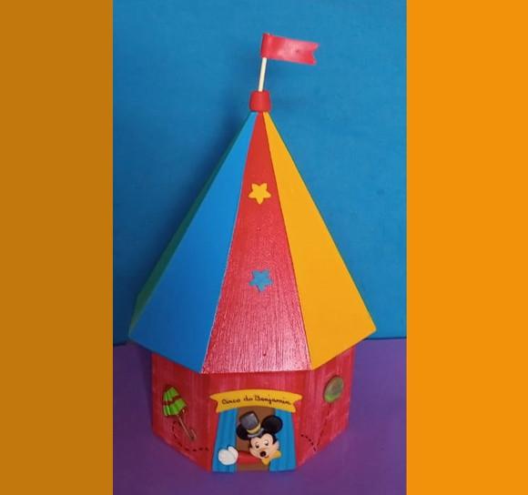 Circo do Mickey Tenda Porta Lápis Centro de Mesas mdf
