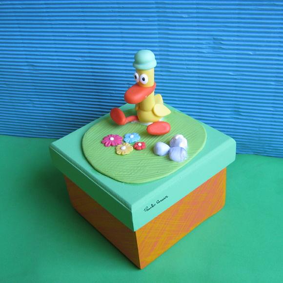 Duck Pocoyo caixa mdf lembrancinha
