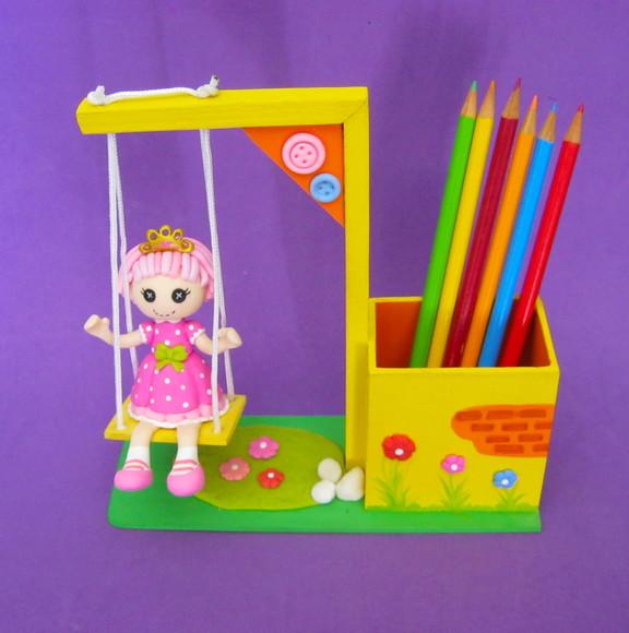 lalaloopsy centro de mesas  balanço porta lápis mdf