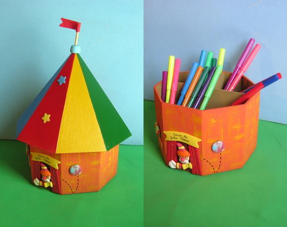 Tenda de Circo Centro de Mesa porta lápis mdf