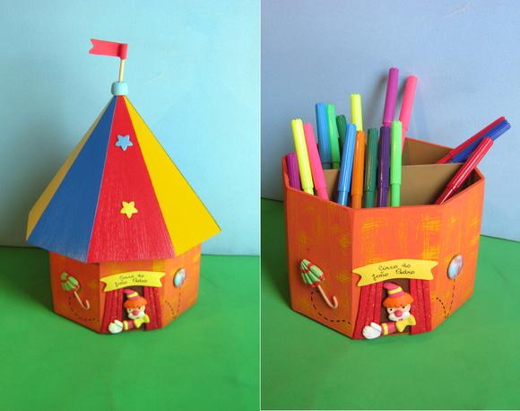 Tenda de Circo Centro de Mesa porta lápis mdf