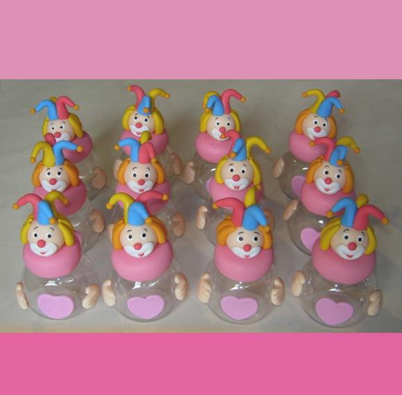 Mini Baleiro circo Rosa Cabeça de Palhaço