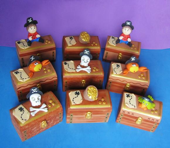 Mini Baú Pirata mdf lembrancinha