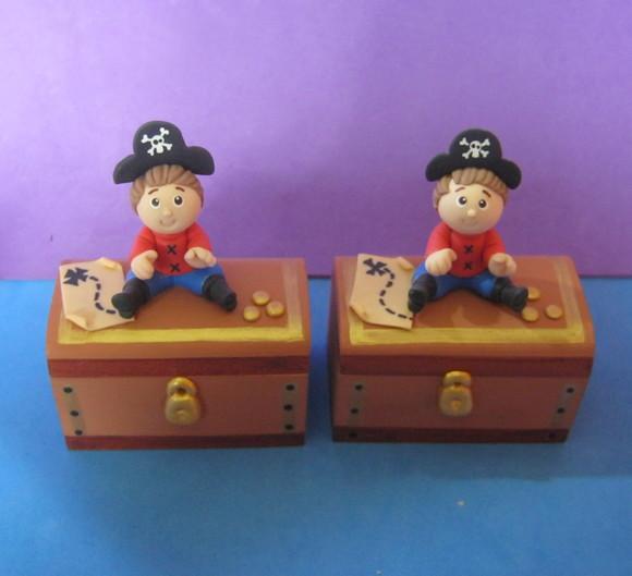 Mini Baú Pirata mdf lembrancinha