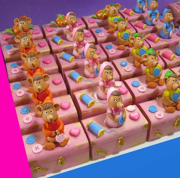 Mini Baú Ratinhos da Cinderela