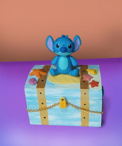 Stitch Baú mdf Centro de Mesa