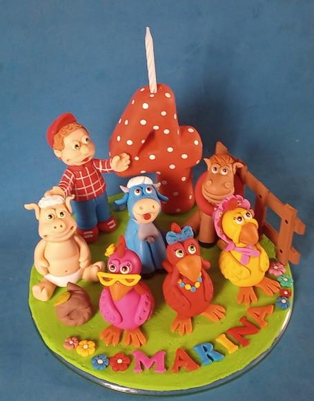 Topo de Bolo Cocoricó Biscuit