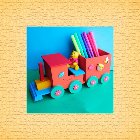 Trem mdf do Ursinho Pooh Centro de mesas
