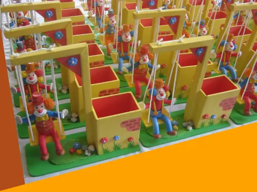 Circo Balanço Porta Lápis mdf Centro de Mesa e lembrancinha