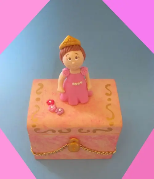 Bau mdf Princesa festa realeza centro de mesa e lembrancinha