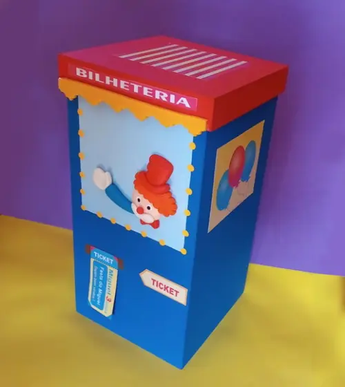 Bilheteria Caixa mdf (com Ticket Impresso) lembraninhas