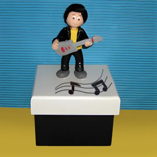 Caixa mdf Guitarrista Música Centro de Mesa e lembrancinha