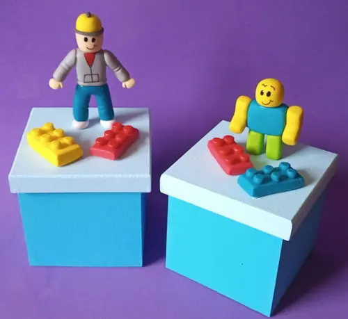 Caixa mdf Tema Lego Centro de Mesa