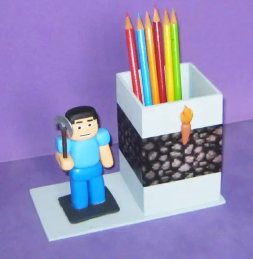 Centro de Mesa Minecraft Porta Lápis