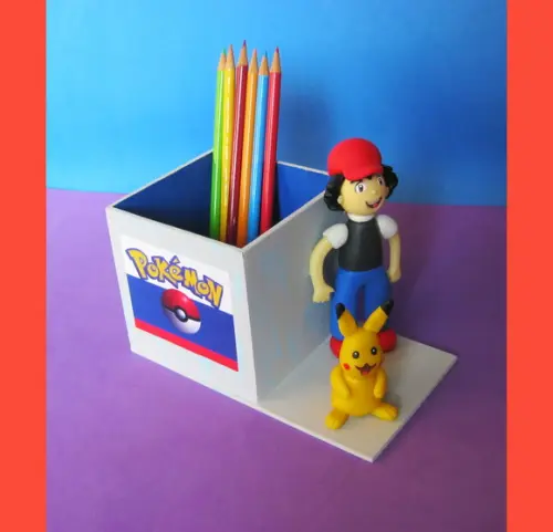Centro de Mesa Pokemon Porta-lápis mdf