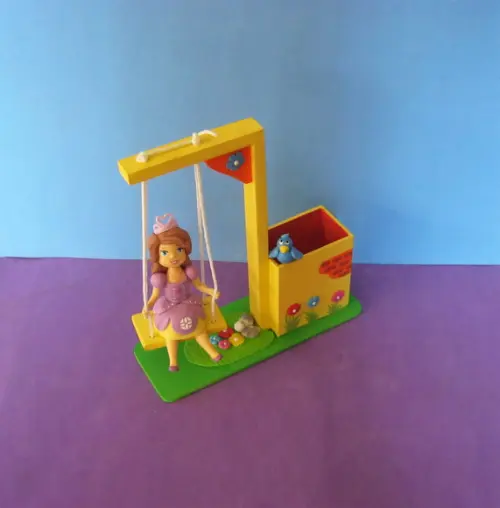 Centro de Mesa Princesa Sofia Balanço Porta Lápis mdf